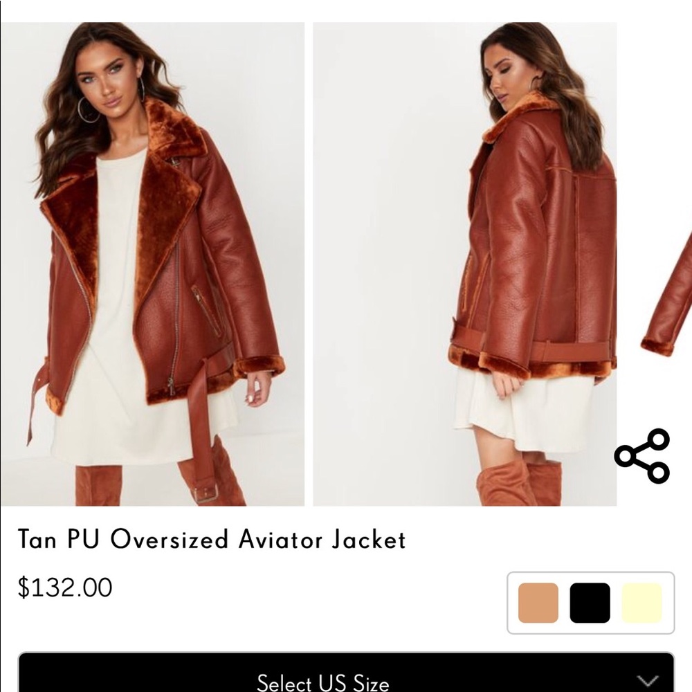 Faux fur Aviator/Moto jacket